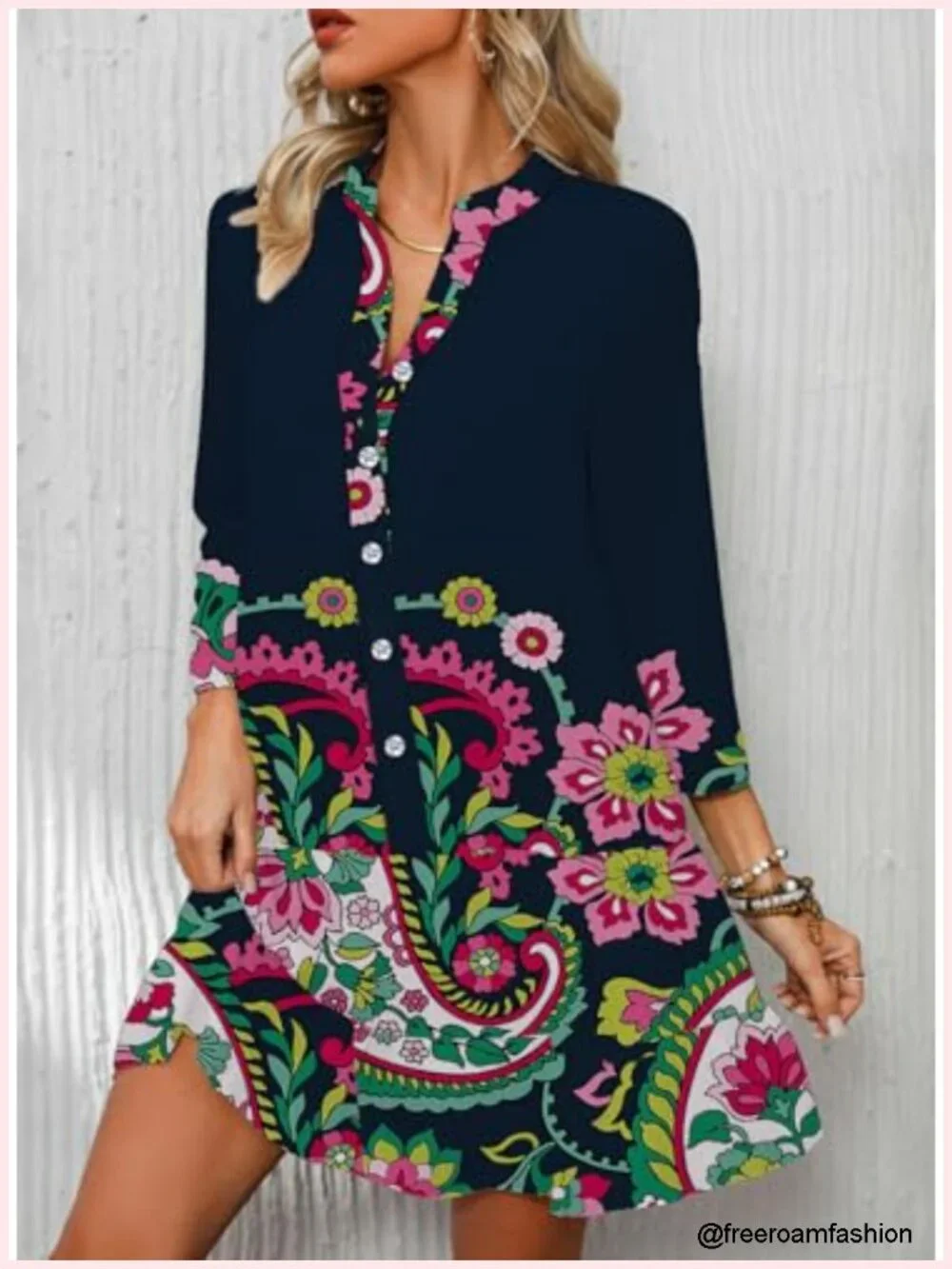 Flowy Ruffle Bell Sleeve V-Neck Tiered Casual Babydoll Mini Dress